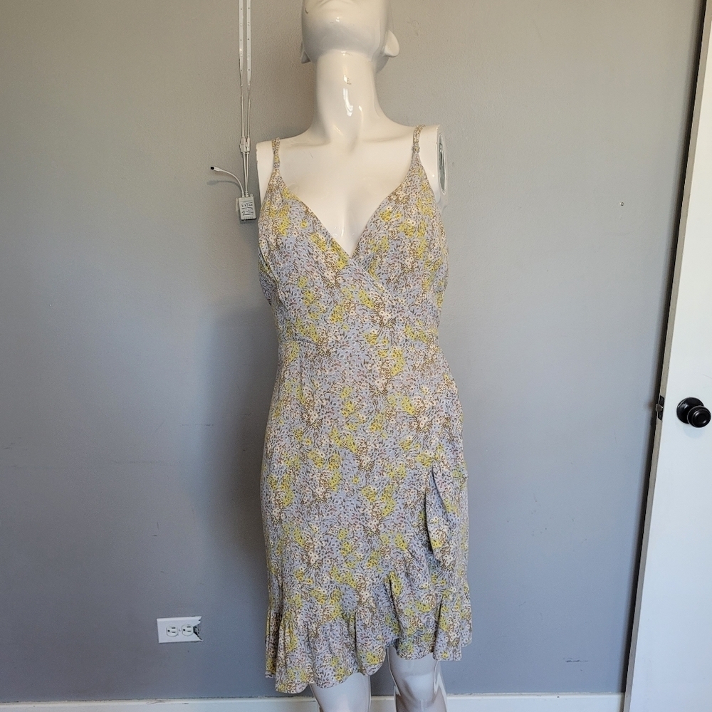 Free People All My Love Wrap Mini Dress, VGUC, Size L - Picture 2 of 8